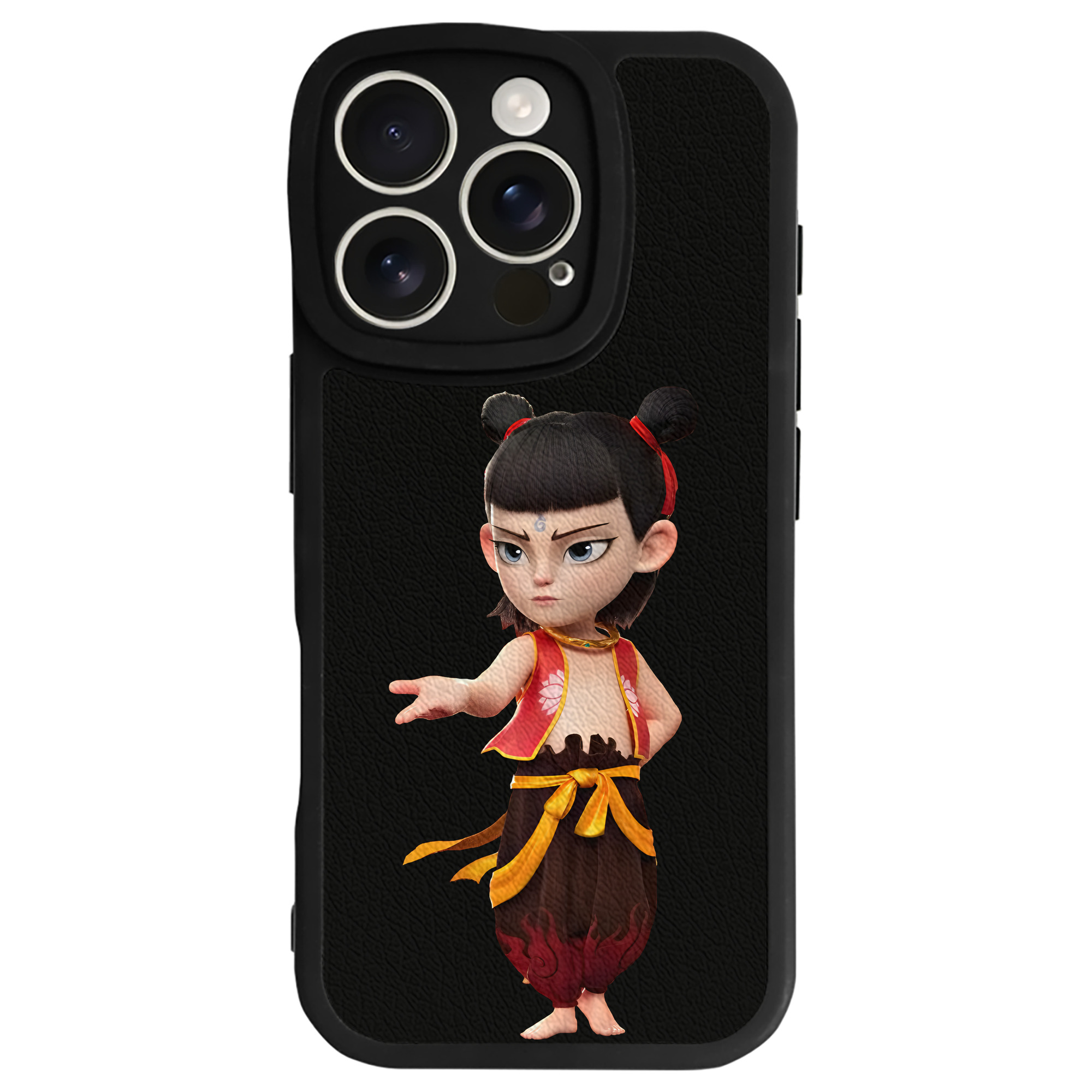 （画像用） Ne Zha 2 ナタ 魔童の大暴れ 【iPhone 16シリーズ対応】シリコンスマホケース（レザー調） 材質：シリコン